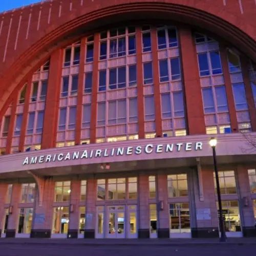 AMERICAN AIRLINES CENTER^ multi-purpose arena^ used for sports and concerts. It is located in Victory Park near downtown Dallas^ Texas.