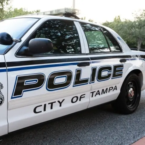 City of Tampa police car in Florida Tampa^ FL - September 10^ 2021