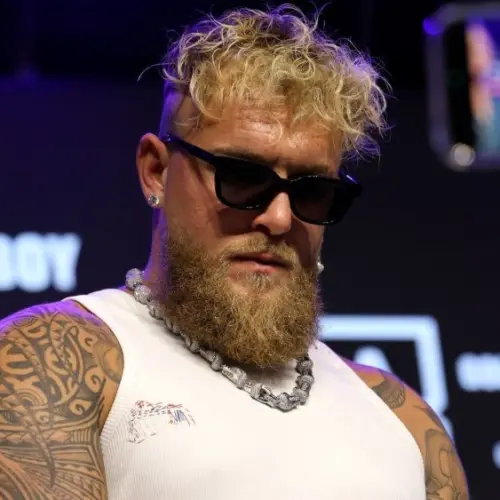 Jake Paul at Jake Paul vs. Julio Cesar Chavez Jr. Press Conference held at the Avalon in Hollywood^ USA on May 14^ 2025.