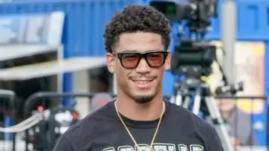 New York Jets wide receiver Allen Lazard (10) before the 2023 Pro Hall of Fame Game against the Cleveland Browns on August 3^ 2023 at Tom Benson Hall of Fame Stadium.