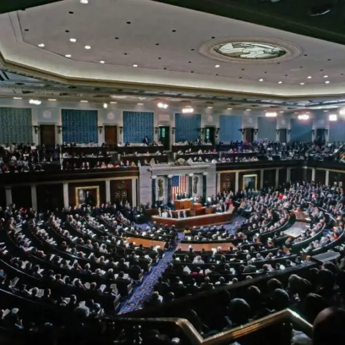 President George H.W. Bush delivers his Address Before a Joint Session of the Congress on the State of the Union Washington^ DC. USA^ January 31^ 1990