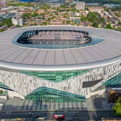 Aerial image of Tottenham Hotspur Stadium. London. United Kingdom. 08.15.2023