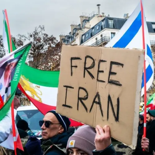 Demonstration in support of the popular uprising in Iran in the streets of Paris Paris^ France^ Europe^ January 11 2026