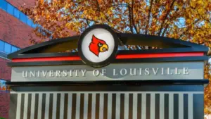 The University of Louisville (UofL) is a public university in Louisville^ Kentucky. The University of Louisville has an enrollment of about 23 thousand students. LOUISVILLE^ KY^ USA - NOV. 20^ 2016