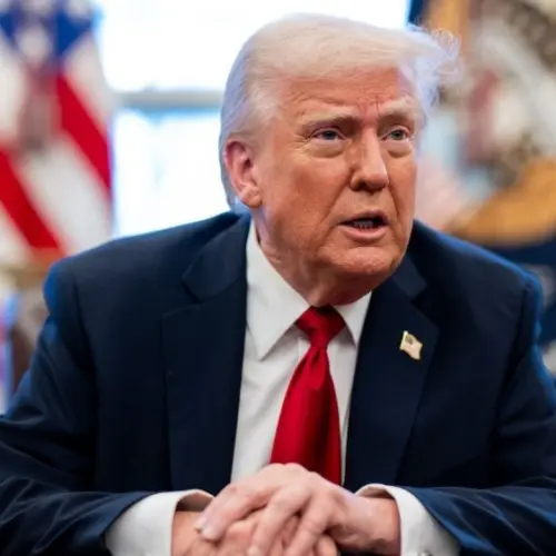 President Trump Auto Tariffs Announcement in the Oval Office - March 26^ 2025 - USA