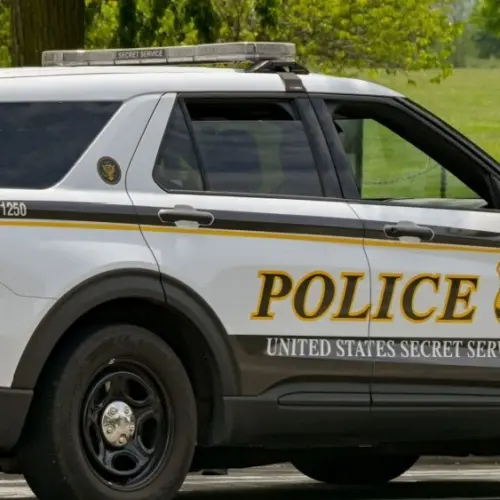 Washington DC^ USA - 30 April 2024: Police patrol car used by the United States Secret Service Uniformed Division