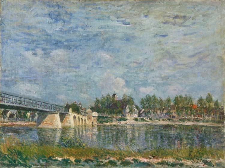 alfred-sisley-the-bridge-at-saint-mammes