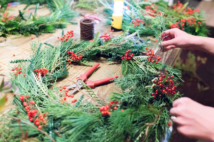 holiday-wreath-making