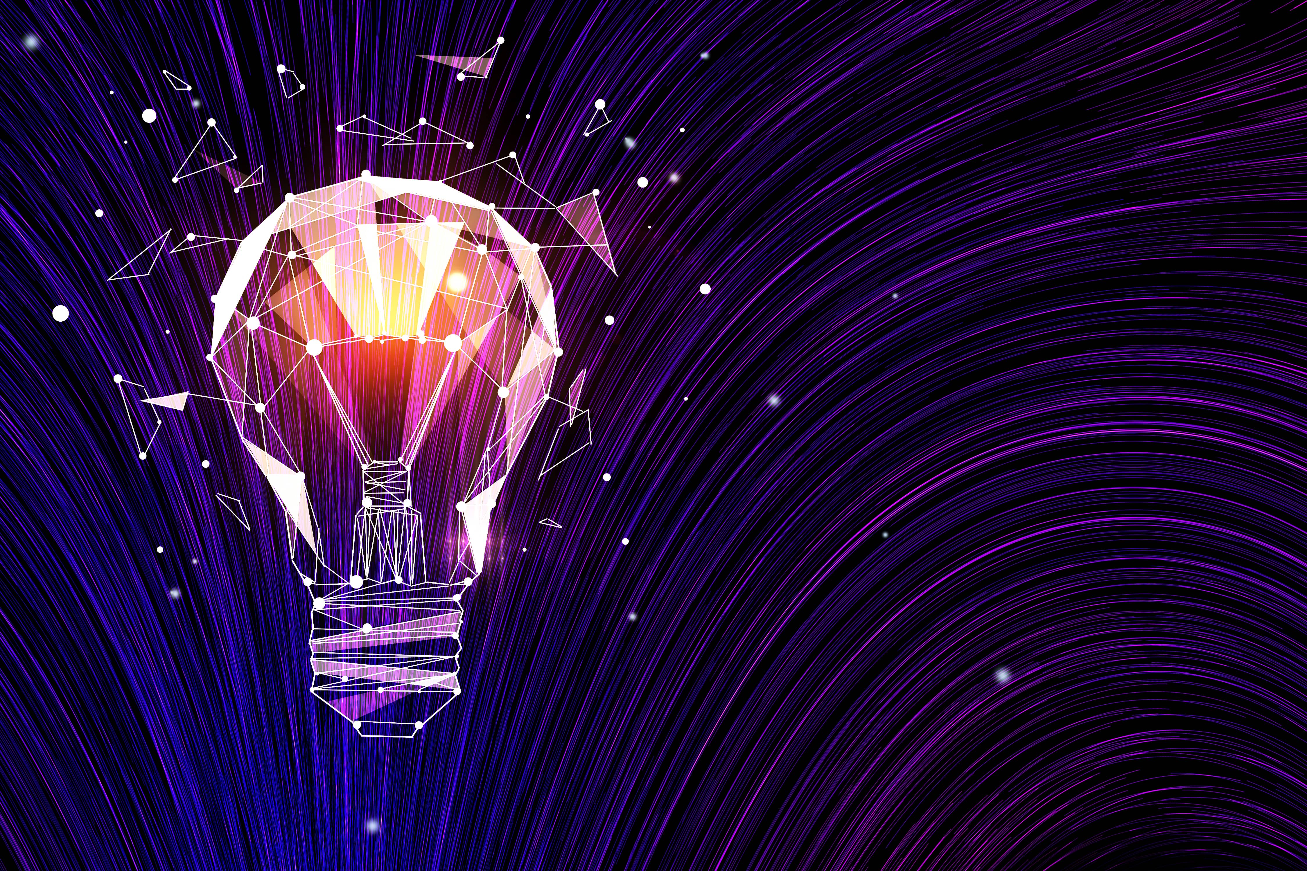 abstractpolygonallampondigitalbackground-ideaandinnovationconcept
