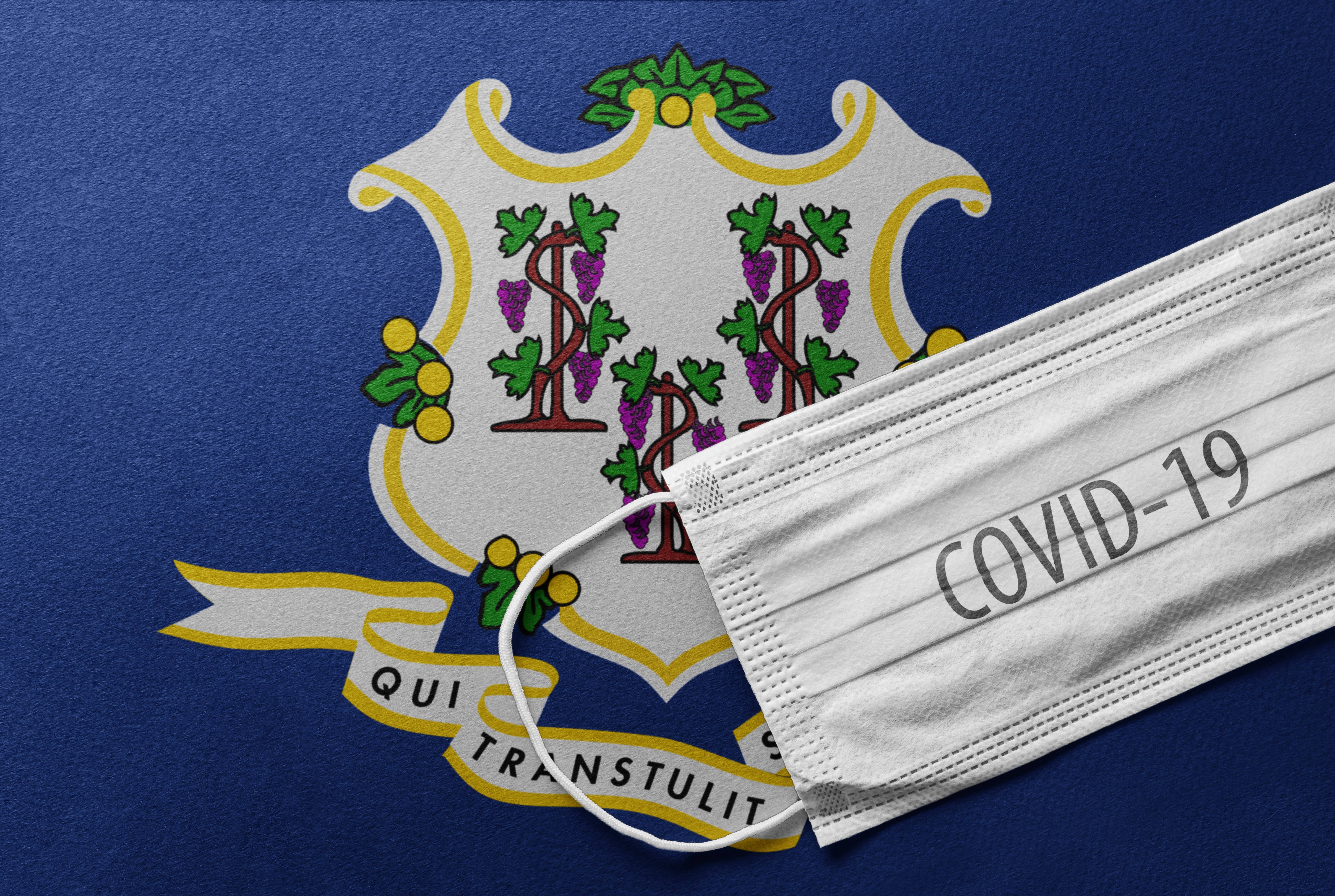 anindividualfacemedicalsurgicalmaskonconnecticutstateflag