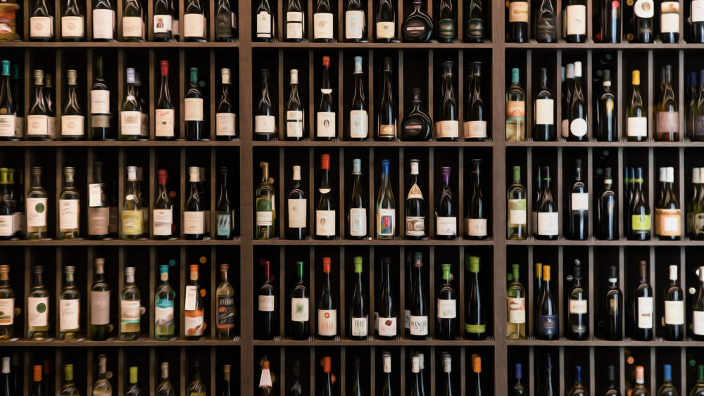collectionofwinesinthestoreofelitealcohol-bottles