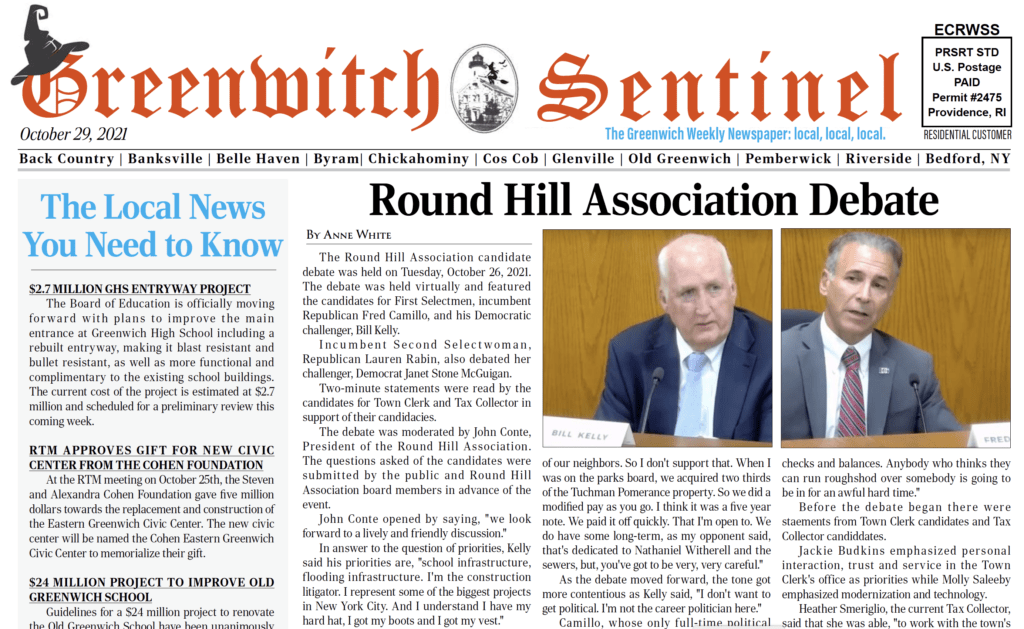 Transcript of Round Hill Association First Selectman Debate - Vimarsana News