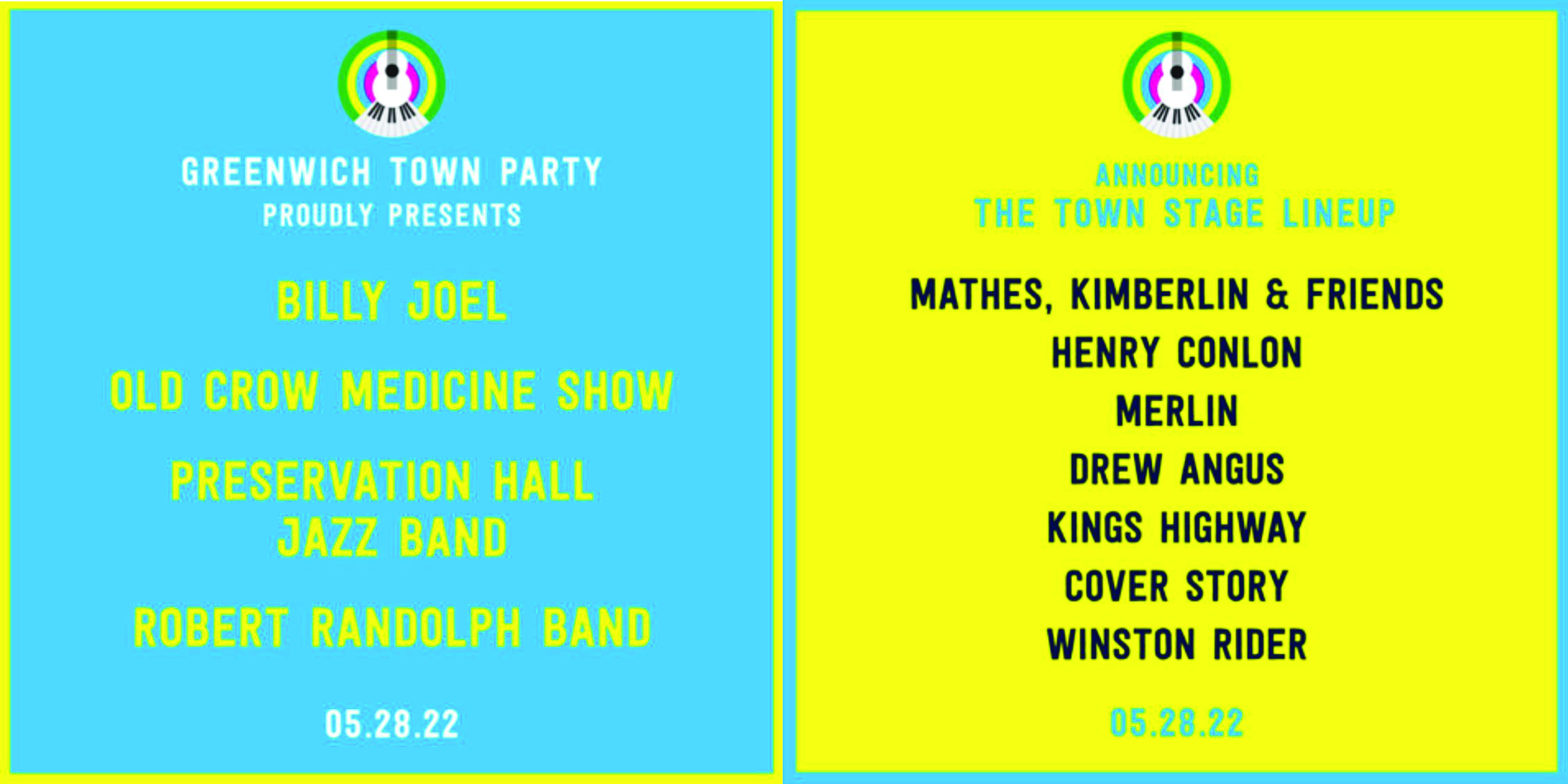 GREENWICH TOWN PARTY ANNOUNCES FULL MAIN STAGE LINEUP, SEVEN LOCAL