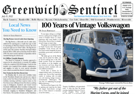 Click on this image to access the full PDF of the Greenwich Sentinel newspaper for July 15, 2022