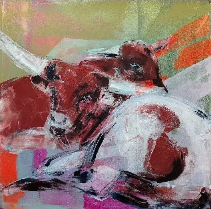 lounging-longhorns-by-melinda-buie