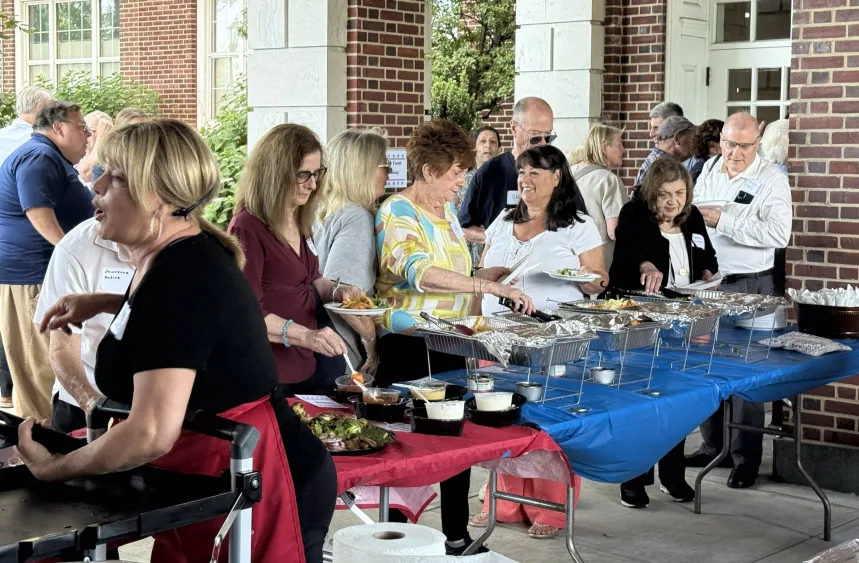 Poll workers were honored at a party at Town Hall by the registrars of voters earlier this week. Photo by Tana Vanderslice.