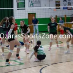 KellySteed_HSVB-ThayerVsLiberty-133: The Thayer Lady Bobcats battle the Liberty Eagles for the sole ownership of the SCA Conference Title in Volleyball on Thursday, Oct 12, 2023 at Thayer High School