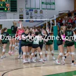 KellySteed_HSVB-ThayerVsLiberty-135: The Thayer Lady Bobcats battle the Liberty Eagles for the sole ownership of the SCA Conference Title in Volleyball on Thursday, Oct 12, 2023 at Thayer High School