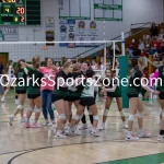 KellySteed_HSVB-ThayerVsLiberty-136: The Thayer Lady Bobcats battle the Liberty Eagles for the sole ownership of the SCA Conference Title in Volleyball on Thursday, Oct 12, 2023 at Thayer High School