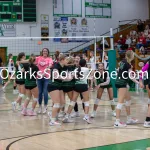 KellySteed_HSVB-ThayerVsLiberty-137: The Thayer Lady Bobcats battle the Liberty Eagles for the sole ownership of the SCA Conference Title in Volleyball on Thursday, Oct 12, 2023 at Thayer High School