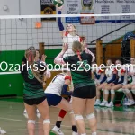 KellySteed_HSVB-ThayerVsLiberty-139: The Thayer Lady Bobcats battle the Liberty Eagles for the sole ownership of the SCA Conference Title in Volleyball on Thursday, Oct 12, 2023 at Thayer High School