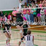 KellySteed_HSVB-ThayerVsLiberty-141: The Thayer Lady Bobcats battle the Liberty Eagles for the sole ownership of the SCA Conference Title in Volleyball on Thursday, Oct 12, 2023 at Thayer High School