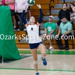 KellySteed_HSVB-ThayerVsLiberty-142: The Thayer Lady Bobcats battle the Liberty Eagles for the sole ownership of the SCA Conference Title in Volleyball on Thursday, Oct 12, 2023 at Thayer High School