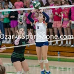 KellySteed_HSVB-ThayerVsLiberty-143: The Thayer Lady Bobcats battle the Liberty Eagles for the sole ownership of the SCA Conference Title in Volleyball on Thursday, Oct 12, 2023 at Thayer High School