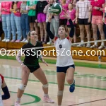 KellySteed_HSVB-ThayerVsLiberty-145: The Thayer Lady Bobcats battle the Liberty Eagles for the sole ownership of the SCA Conference Title in Volleyball on Thursday, Oct 12, 2023 at Thayer High School