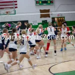 KellySteed_HSVB-ThayerVsLiberty-146: The Thayer Lady Bobcats battle the Liberty Eagles for the sole ownership of the SCA Conference Title in Volleyball on Thursday, Oct 12, 2023 at Thayer High School