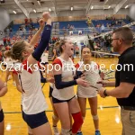 KellySteed_HSVB-LibertyVsThayer-137: The Thayer VolleyCATS battle the Liberty Eagles for the Class 2 District 9 Championship, Saturday, Oct 21, 2023 at Cabool High School