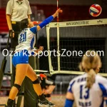 231103-C1-SEIMI-FINAL-VOLLEYBALL-GR-811: Galena's Kaesha Walter competes during a class 1 semifinal girls volleyball match on Friday, Nov. 3, 2023, at Show Me Center in Cape Girardeau, Mo.  Gordon Radford | Special to the O-Zone