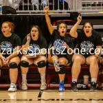 231103-C1-SEIMI-FINAL-VOLLEYBALL-GR-812-1: The Galena bench cheers during a class 1 semifinal girls volleyball match on Friday, Nov. 3, 2023, at Show Me Center in Cape Girardeau, Mo.  Gordon Radford | Special to the O-Zone