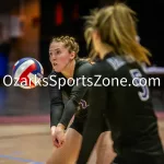 231103-C2-SEIMI-FINAL-VOLLEYBALL-GR-107-2: Fair Grove's Allison Findley returns a serve during a class 2 semifinal girls volleyball match on Friday, Nov. 3, 2023, at Show Me Center in Cape Girardeau, Mo.  Gordon Radford | Special to the Ozone