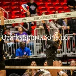 231103-C2-SEIMI-FINAL-VOLLEYBALL-GR-112-2: Fair Grove's Hannah Maxwell connects for a hit during a class 2 semifinal girls volleyball match on Friday, Nov. 3, 2023, at Show Me Center in Cape Girardeau, Mo.  Gordon Radford | Special to the Ozone