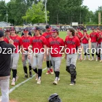 KellySteed_HSBA_HoustonVsThyer_C3D10-81: Scenes from the District 10 Class 3 championship baseball game featuring the Houston Tigers (#1 seed) taking on the Thayer Bobcats (#3 seed) on Wednesday, May 15, 2024 on the campus of Houston High School in Houston, MO