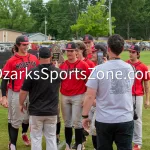 KellySteed_HSBA_HoustonVsThayer_C3D10-83: Scenes from the Class 3 District 10 Championship baseball game with the Houston Tigers (#1 seed) battling the Thayer Bobcats (#3 seed) on Wednesday, May 15, 2024 on the campus of Houston High School in Houston, MO