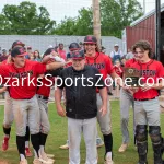 KellySteed_HSBA_HoustonVsThyer_C3D10-90: Scenes from the District 10 Class 3 championship baseball game featuring the Houston Tigers (#1 seed) battling the Thayer Bobcats (#3 seed) on Wednesday, May 15, 2024 on the campus of Houston High School in Houston, MO