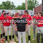 KellySteed_HSBA_HoustonVsThayer_C3D10-91: Scenes from the Class 3 District 10 Championship baseball game with the Houston Tigers (#1 seed) battling the Thayer Bobcats (#3 seed) on Wednesday, May 15, 2024 on the campus of Houston High School in Houston, MO