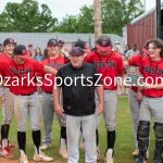 KellySteed_HSBA_HoustonVsThayer_C3D10-92: Scenes from the Class 3 District 10 Championship baseball game with the Houston Tigers (#1 seed) battling the Thayer Bobcats (#3 seed) on Wednesday, May 15, 2024 on the campus of Houston High School in Houston, MO