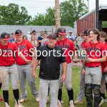 KellySteed_HSBA_HoustonVsThyer_C3D10-94: Scenes from the District 10 Class 3 championship baseball game featuring the Houston Tigers (#1 seed) battling the Thayer Bobcats (#3 seed) on Wednesday, May 15, 2024 on the campus of Houston High School in Houston, MO