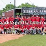 KellySteed_HSBA_HoustonVsThayer_C3D10-95: Scenes from the Class 3 District 10 Championship baseball game with the Houston Tigers (#1 seed) battling the Thayer Bobcats (#3 seed) on Wednesday, May 15, 2024 on the campus of Houston High School in Houston, MO