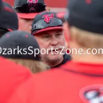 KellySteed_HSBA_HoustonVsThyer_C3D10-99: Scenes from the District 10 Class 3 championship baseball game featuring the Houston Tigers (#1 seed) battling the Thayer Bobcats (#3 seed) on Wednesday, May 15, 2024 on the campus of Houston High School in Houston, MO