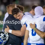 kellysteed_thayervscleverhsfb-135: The Thayer Bobcats (#4 seed) battle the Clever Bluejays (#5 seed) in the first round of the Class 2 District 4 playoffs Friday, Nov 1 2024 at Louis Bozman Field on the campus of Thayer High School