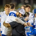 kellysteed_thayervscleverhsfb-138: The Thayer Bobcats (#4 seed) battle the Clever Bluejays (#5 seed) in the first round of the Class 2 District 4 playoffs Friday, Nov 1 2024 at Louis Bozman Field on the campus of Thayer High School