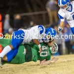 25-kellysteed_thayervscleverhsfb-52: The Thayer Bobcats (#4 seed) battle the Clever Bluejays (#5 seed) in the first round of the Class 2 District 4 playoffs Friday, Nov 1 2024 at Louis Bozman Field on the campus of Thayer High School