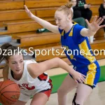 kellysteed_hsgbdoravsava-67: The Dora Lady Falcons battle the Ava Lady Bears in the 5th place contest of the 51st Thayer Winter Classic, held on Saturday, January 25, 2025, at Thayer High School in Thayer, MO.