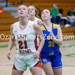 kellysteed_hsgbdoravsava-74: The Dora Lady Falcons battle the Ava Lady Bears in the 5th place contest of the 51st Thayer Winter Classic, held on Saturday, January 25, 2025, at Thayer High School in Thayer, MO.