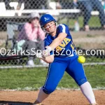 kellysteed_hssbthayervsava-73: The Thayer Lady Bobcat softball team battles the Ava Lady Bears in SCA action on Monday April 21, 2025 at Thayer High School in Thayer, MO