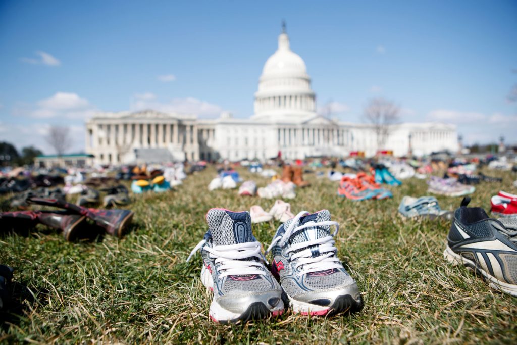 u-s-washington-d-c-u-s-washington-d-c-activists-display-thousands-of-shoes-at-u-s-capitol-symbolizing-gun-violence-against-children